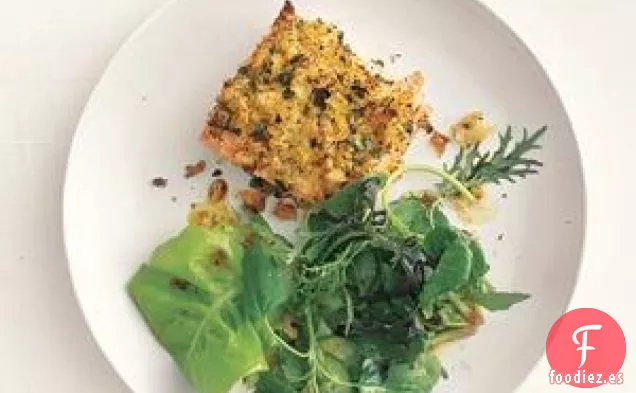 Receta de Salmón con costra de Rábano Picante