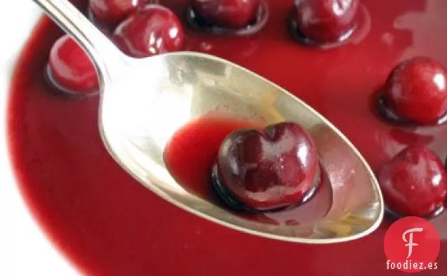 Sopa De Cerezas Frescas Con Menta Fresca (soupe De Cerises À La Menthe)