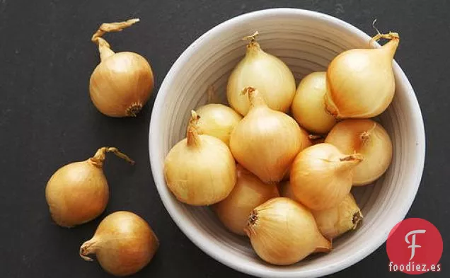 Cebollas cocidas marrones