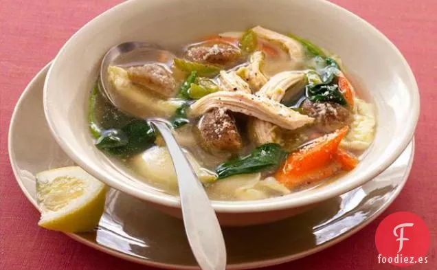 Sopa de Pollo Italiana con