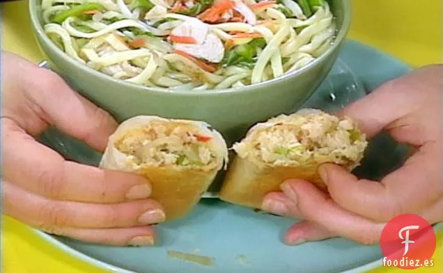 Rollitos de Primavera al Horno con Cangrejo