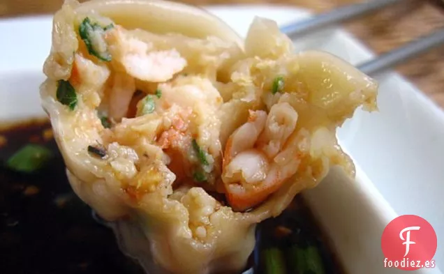 Camarón Wontons Receta