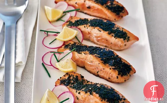 Salmón Cebollino con Remoulade