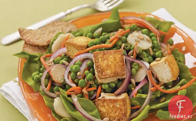 Ensalada de Guisantes, Zanahorias y Tofu