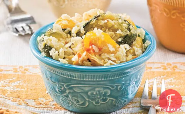 Cazuela De Calabaza Americana Con Cobertura De Patatas Fritas Crujientes