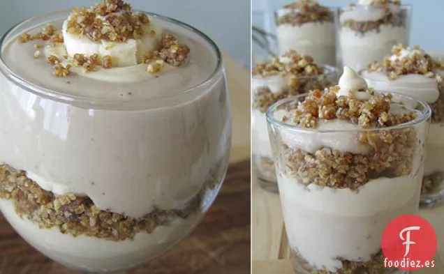 Parfait de Plátano Crudo con Cobertura de Crumble