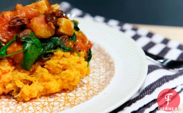 Tofu Estofado Con Puré de Kumara