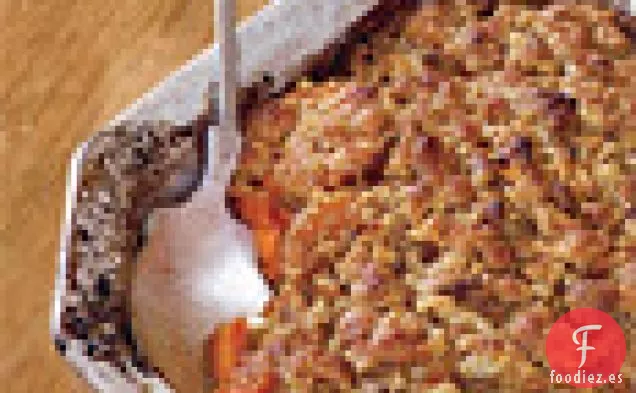 Batatas De Granate Con Jarabe De Arce Blis Y Streusel De azúcar de Arce