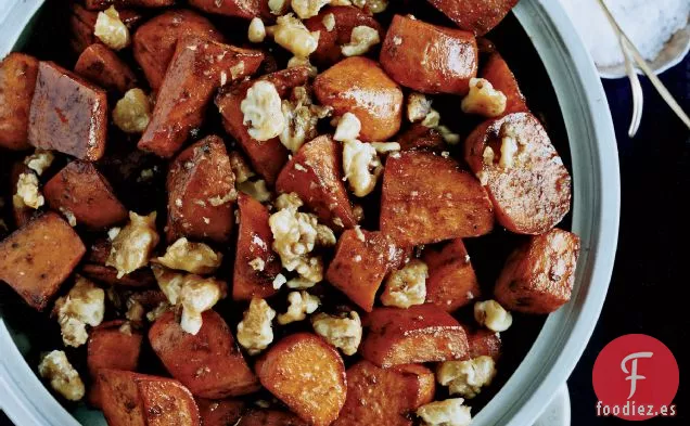 Batatas Glaseadas de Cinco Especias con Caramelo de Nuez