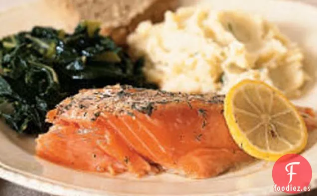 Salmón Salvaje Asado y Eneldo
