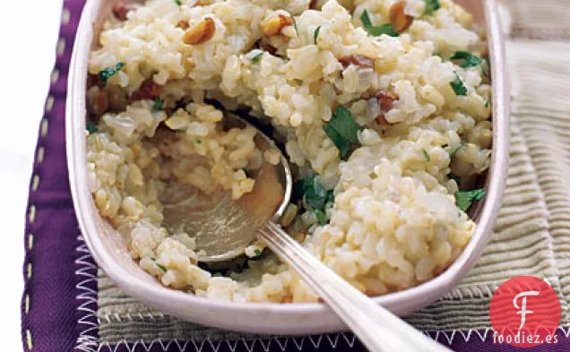 Pilaf de Arroz Integral con Almendras y Perejil