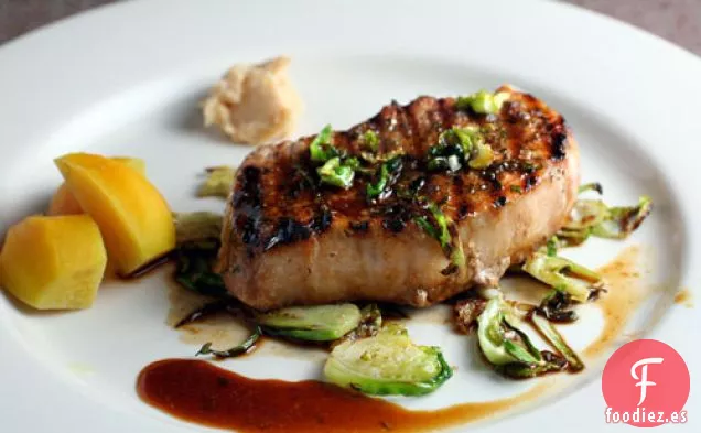 Chuletas de Cerdo Simples frotadas con Romero