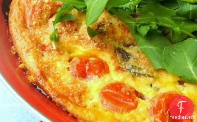 Clafoutis De Tomate Cherry Y Albahaca