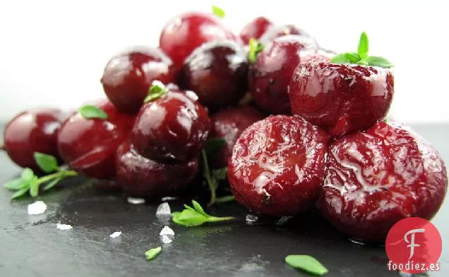 Uvas tostadas rápidamente