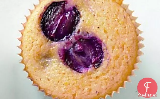 Magdalenas de maíz y uva sin gluten