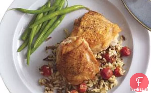 Pollo Con Arroz Salvaje Y Uvas