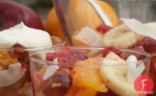 Ambrosía De Naranja Sanguina Con Crema Fresca