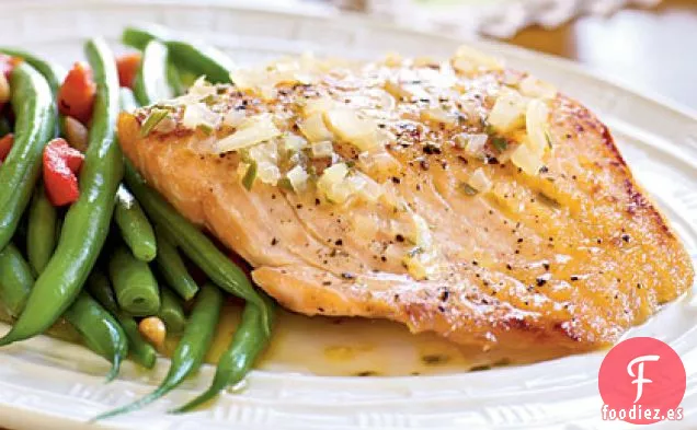 Filetes de Salmón Glaseado de Naranja con Romero