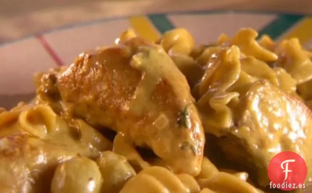 Pollo al Curry Confitado con Uvas