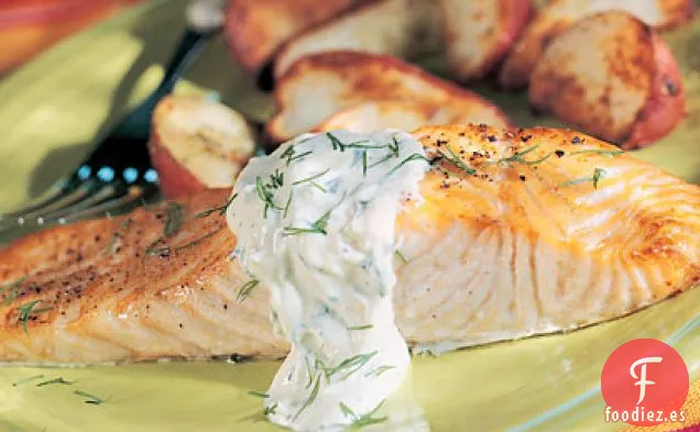 Salmón con Crema de Mostaza