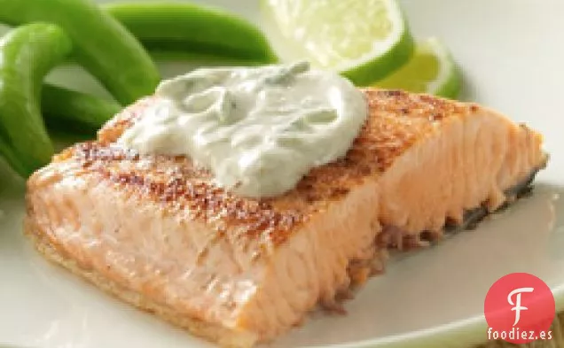Salmón Con Salsa Cremosa De Lima Para Dos