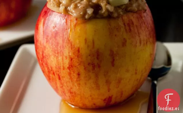 Avena Cortada en Acero Con Canela y Manzana