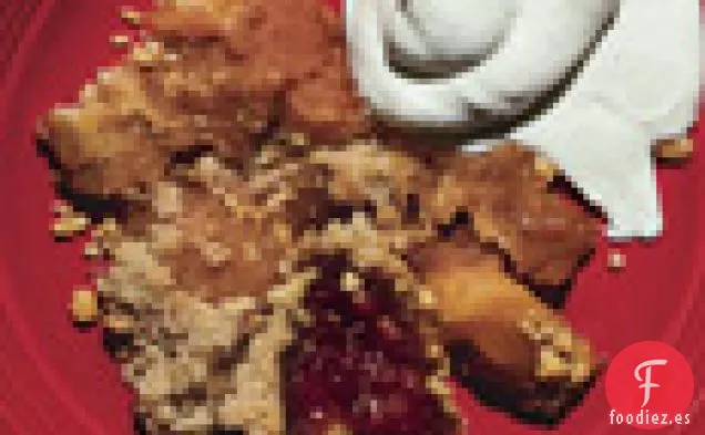 Crujiente de manzana y caramelo