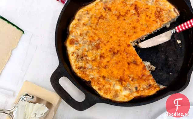 Frittata de Manzana con Tocino y Queso