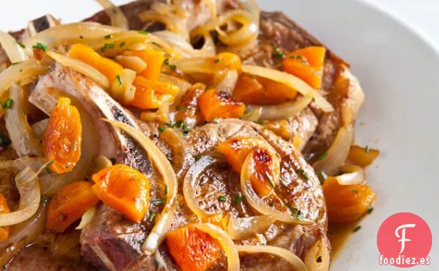 Chuletas de Cerdo con Salsa de Brandy de Albaricoque