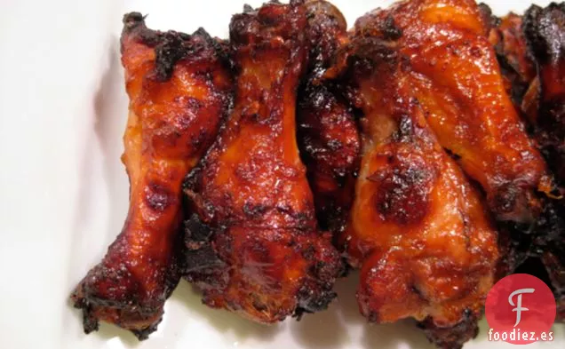 Alitas de Pollo Sriracha Glaseadas de Albaricoque