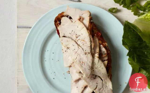 Sándwiches de Pavo con Salsa de Arándano y Albaricoque