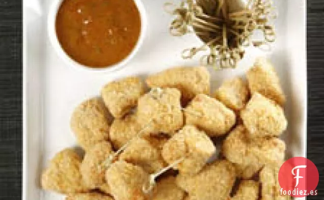 Bocados De Pollo Con Costra De Panko Con Salsa De Albaricoque y mostaza