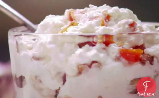 Ricotta casera con Albaricoques y Nueces