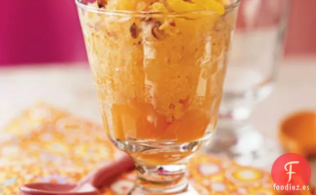 Hielo de Albaricoque con Almendras Tostadas