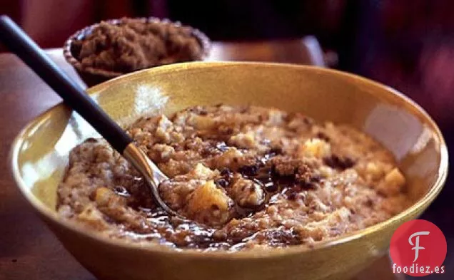 Cereal de Cinco Granos con Albaricoques, Manzanas y Plátanos