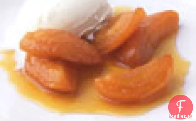 Albaricoques En Salsa De Coñac Caramelo