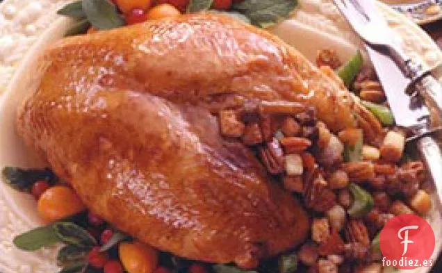 Pechuga De Pavo Con Relleno De Salchicha y albaricoque