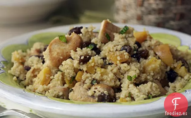 Cuscús de Pollo y Menta con Pasas y Albaricoques