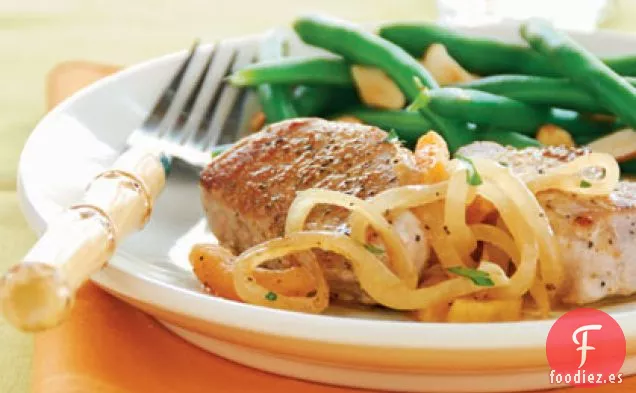 Medallones de Cerdo con Salsa de Albaricoque y Naranja