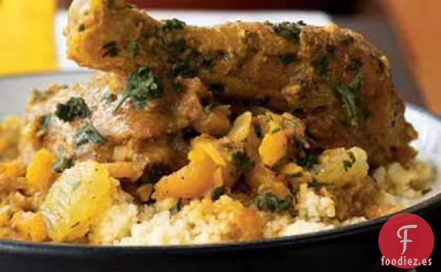 Tagine de pollo, Dátiles y Albaricoques