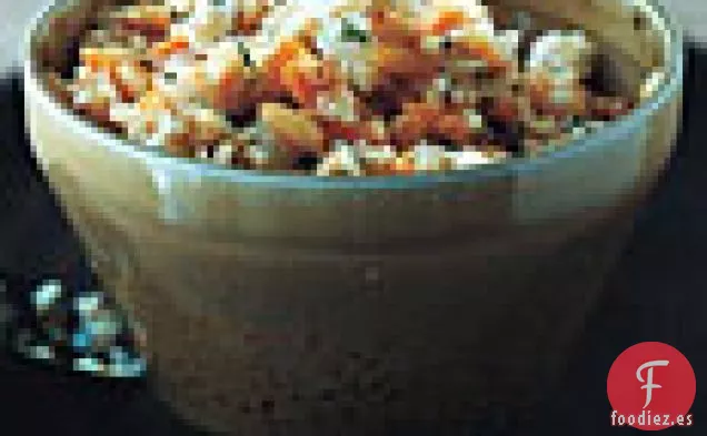 Aderezo de Bulgur, Albaricoque y Piñones