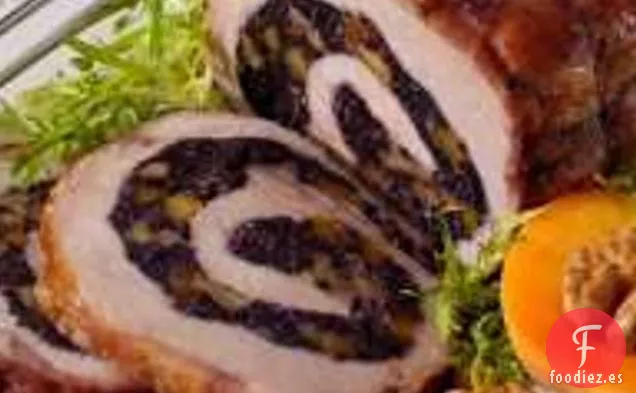 Lomo De Cerdo Relleno Con Arroz Prohibido, Albaricoque Y Nuez