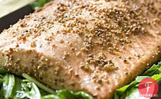 Salmón especiado ahumado al horno