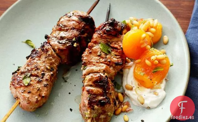 Souvlaki de Cerdo con Albaricoques Melosos
