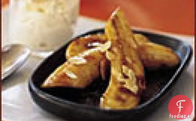 Plátanos con Caramelo y Nueces Tostadas con Miel