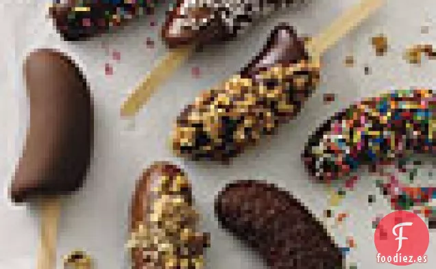 Bananas de Chocolate Congeladas