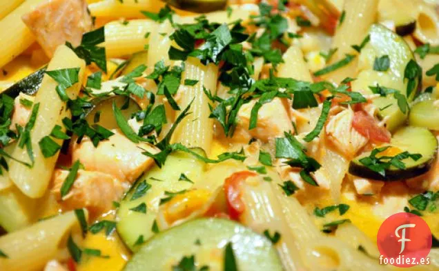 Penne y Salmón con salsa de Vodka
