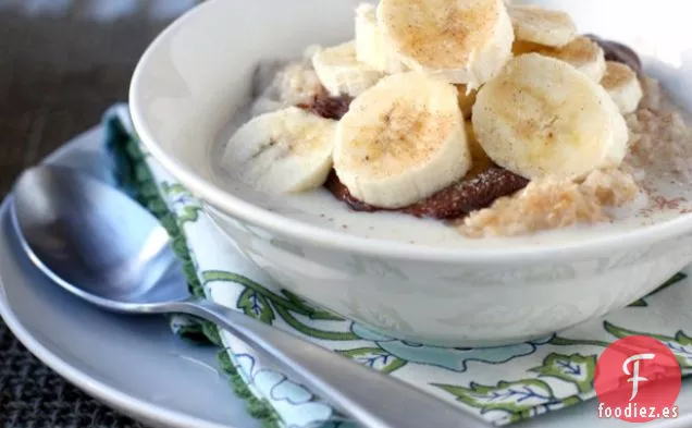 Harina de Avena con Nutella de Plátano