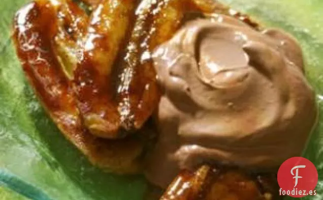 Plátanos Asados Con Crema De Yogur De Chocolate