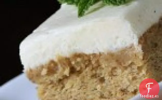 Barras De Plátano Con Glaseado De Queso Crema De Frijoles De Vainilla